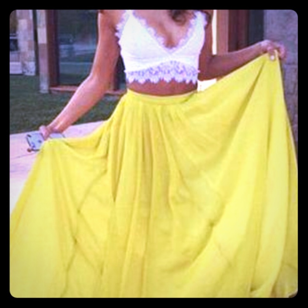 Two piece prom dress